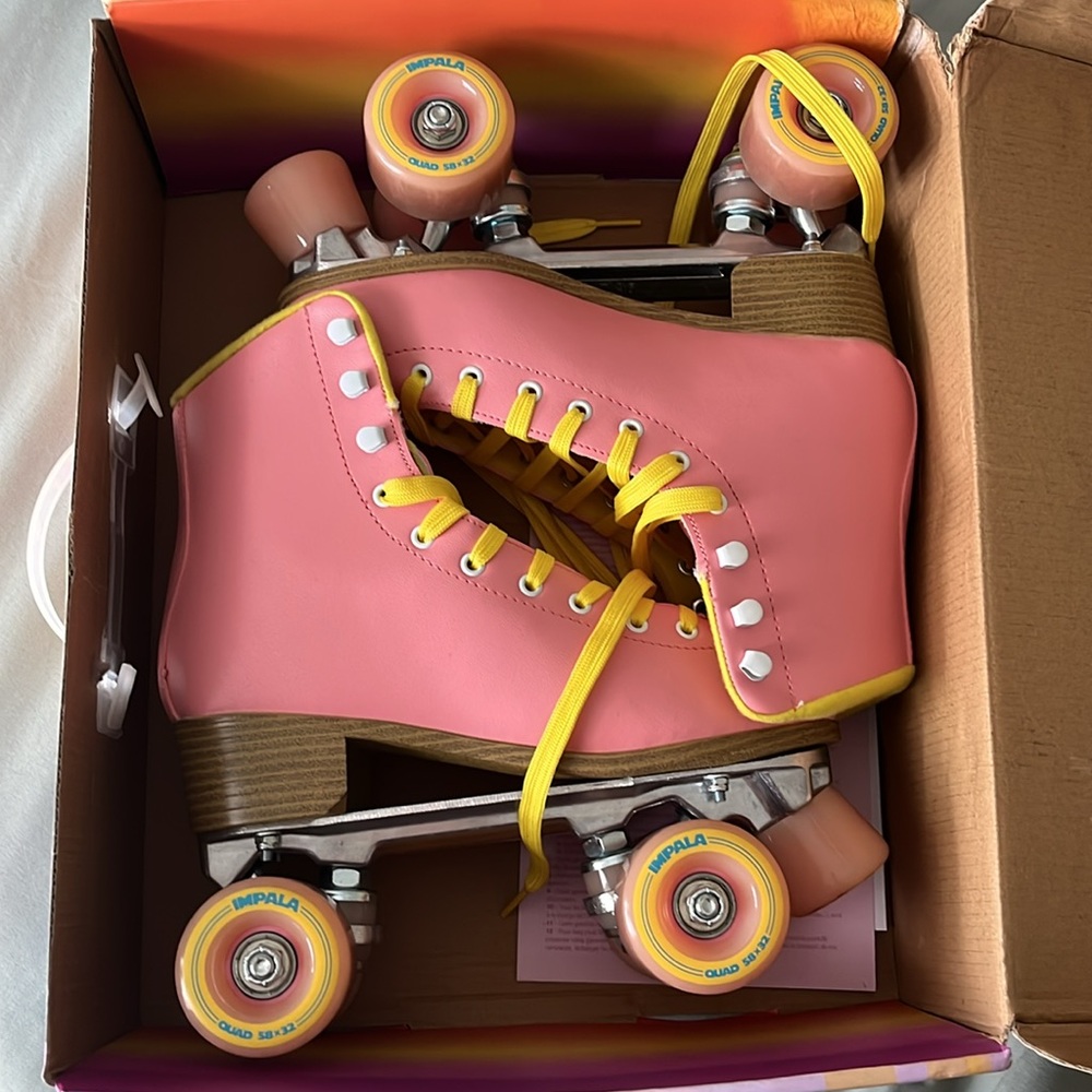Impala Pink & Yellow Roller Skates